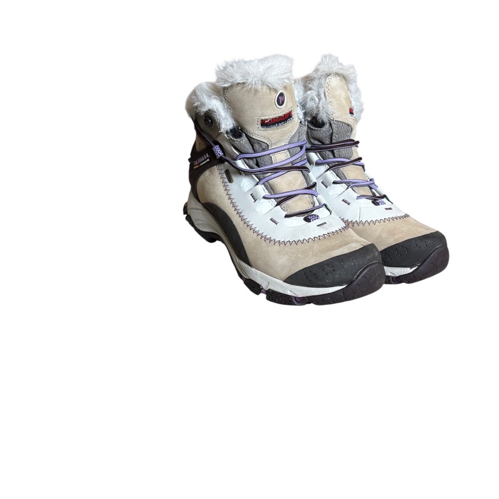 Merrell Beige and White Winter Boots